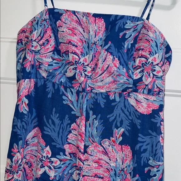 Lilly Pulitzer Jorigan Linen Midi Dress - Picture 1 of 10